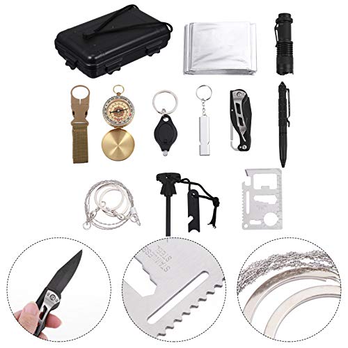 Kit profissional de sobrevivência de emergência Besportble, kit de sobrevivência de primeiros socorr