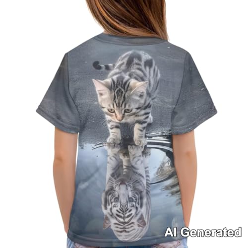 Image of Xhuibop Kids T Shirts for Boys Size 3-16 Girls Short Sleeve Sportswear Active Tops