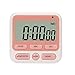 Küchentimer, magnetisch, digital, Küchen-Countdown-Stoppuhr, Timer mit lautem Alarm, Ständer für Kochen, Klassenzimmer, Badezimmer, Lehrer, Kinder (Batterie nicht im Lieferumfang enthalten) (Pink)