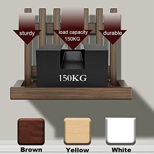 LFIEVO Wandklappstuhl/Versteckter Klapphocker aus Massivholz Ultradünne 5cm nach dem Falten Kann 150kg tragen 3 Farben erhältlich einfache Installation