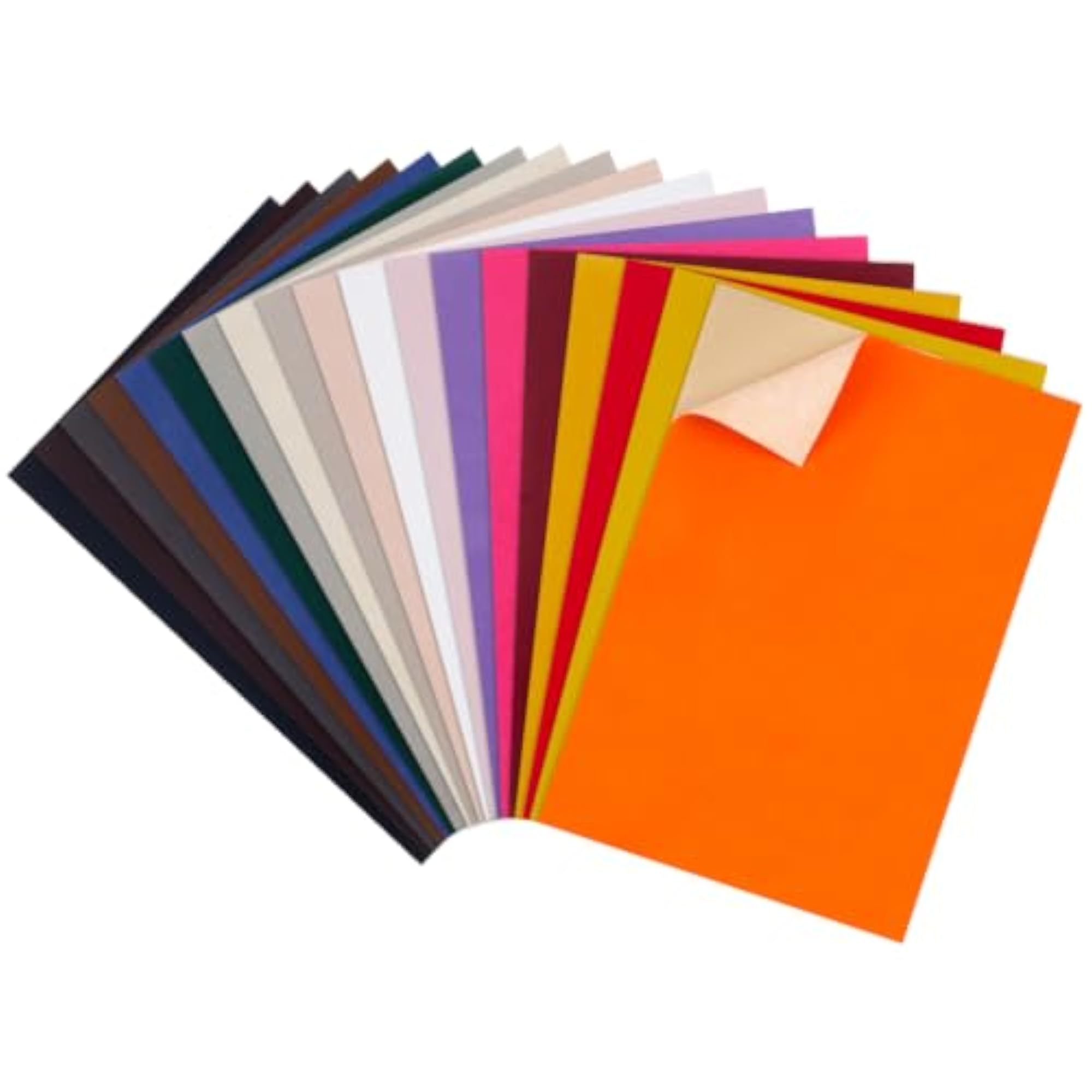 20 Pcs Mixed Color Velvet Adhesive Sheets