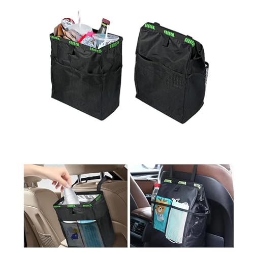 MEISO Autositz Organizer, Oxford Stoff Wasserdicht Autositz Rücksitz Organizer mit iPad/Tablet Tasche, 10L Groß Kapazität Autositz Organizer, Zusammenklappbare Tragbarer Auto Mülleimer