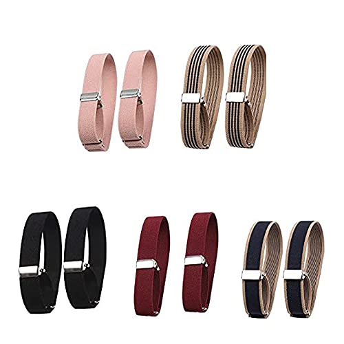 5 Paar elastische Armbinde Anti-Rutsch Hemdärmel Halter für Männer und Frauen, verstellbare Arm-Hemdstrumpfbänder Halterungsärmel Strumpfbänder Hemdärmel Halter Cover