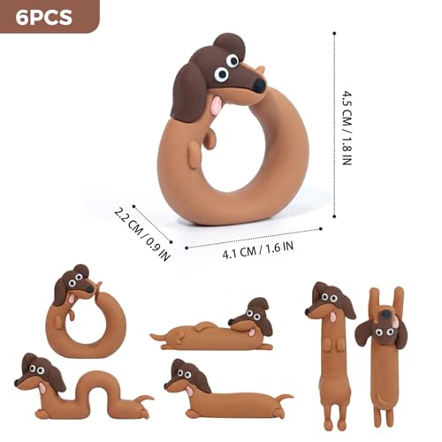 Figurines de Teckel pour moniteur d'ordinateur et mini statues chien de bureau - 6
