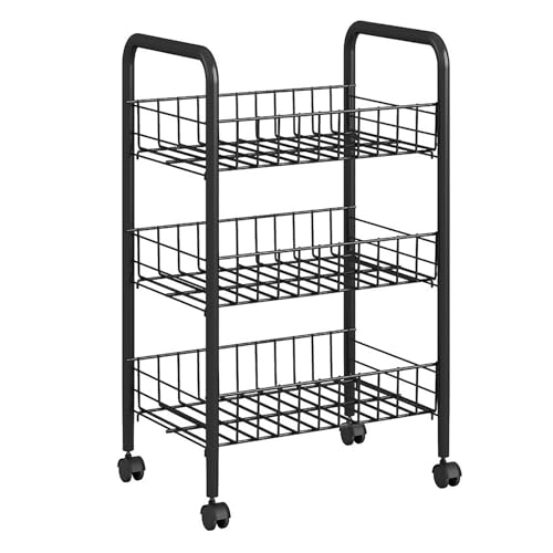 Carrito móvil multiuso de varios niveles para cocina, baño y dormitorio