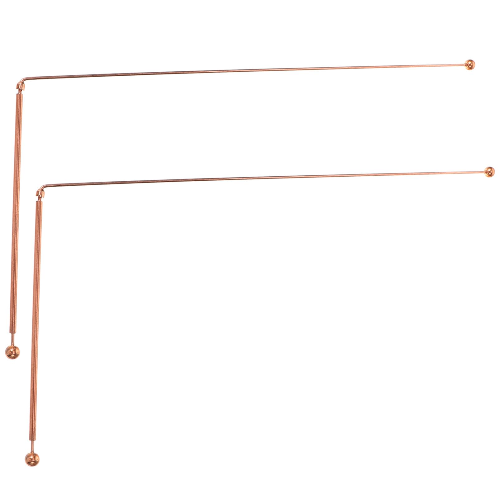 FAVOMOTO 2PCS Dowsing Rod, Copper Dowsing Rods Retractable Divining Rods Flexible Rotation Divining Tool Portable Pen Shape Rods for Divining Water Treasure
