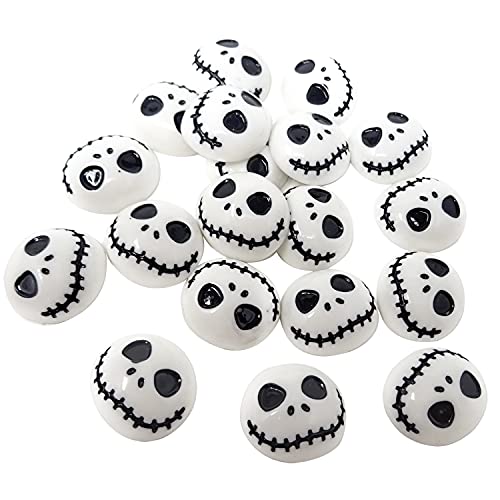 Honbay 20 ciondoli in resina con retro piatto per decorazioni di Halloween, da incollare a forma di fantasma, per scrapbooking, fermagli per capelli, custodia per telefono, artigianato fai da te