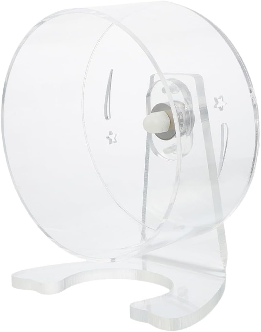 GANAZONO Hamster Exercise Wheel with Stand, 22cm Silent Running Wheel for Small Animals, Plastic Hamster Running Suitable for Gerbils, Mice, and Small Pets