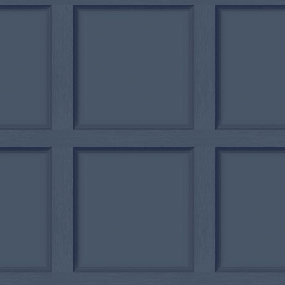 Holden Decor Modern Wood Panel 3D Effect Wood Panel Wallpaper Feature Wall 10m Roll [Navy Blue 12980], Wood, Navy Blue