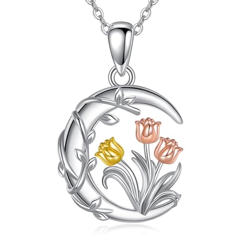 Collier tulipe argent témoignage d'amour éternel symbole de douceur féminine