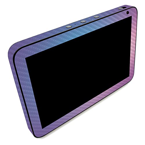 Image of MightySkins Carbon Fiber Skin Compatible with Amazon Echo Show 8 (Gen 2) - Royal Haze | Protective, Durable Textured Carbon Fiber Finish | Easy to Apply | Made in The USA