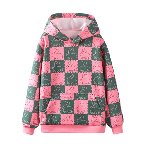 Image of WELAKEN Girls and Toddlers' Pullover Printed Hoodie Sweatshirt with Kangaroo Pocket