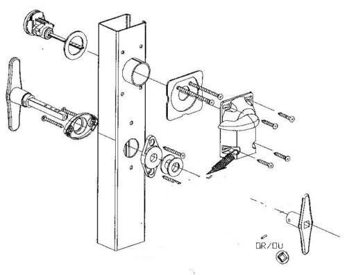 Building & Hardware Garage Door Lock Cylinder& T Handle Kit - Thumbnail 2