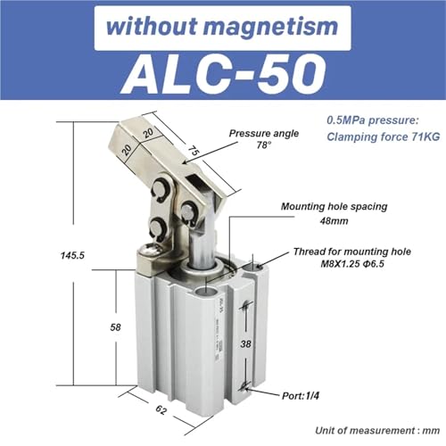 Bras de serrage ALC50 pneumatique pour bloquer les moules sans effort - 3