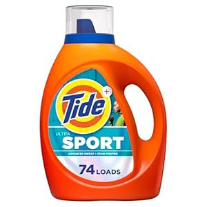 Tide Plus Febreze Sport Odor Defense HE Turbo Clean Liquid Laundry Detergent, 105 fl oz, 74 loads