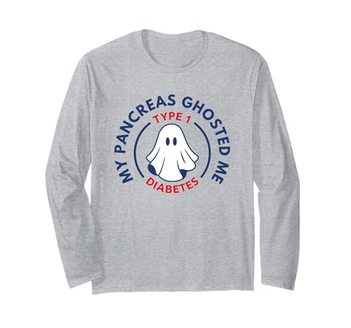 Halloween Diabético Mi Páncreas Me Fantasma Tipo 1 Manga Larga