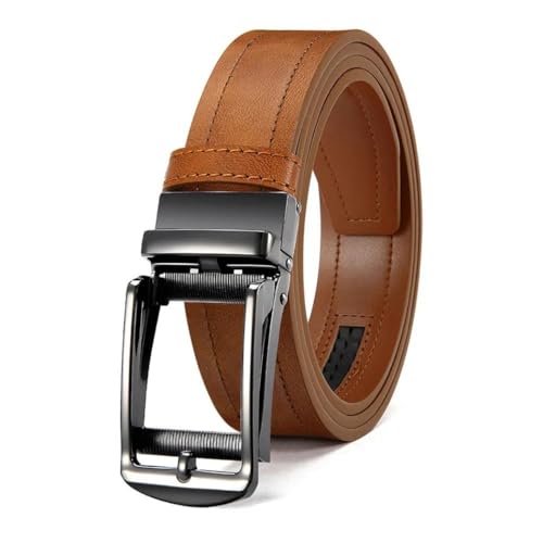 Mens Metal Automatic Buckle Belt Classic Every Day Leather Jeans Belt2