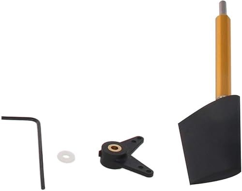 Fielect Timón de barco RC con brazo servo en forma de L 1.417 in, grosor de almohadilla de timón 0.224 in FXB-QJFXD 1 juego