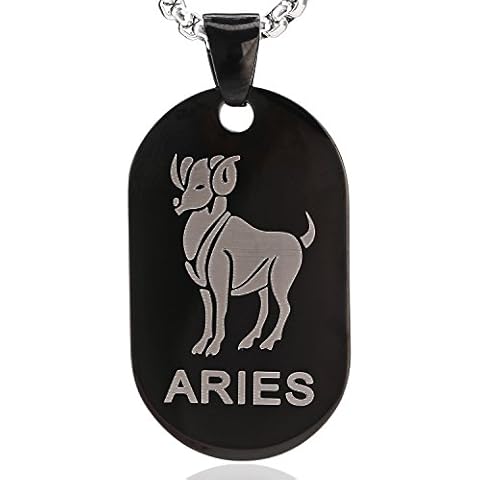 Collar de Acero Inoxidable con Colgante Zodiaco Aries Cover