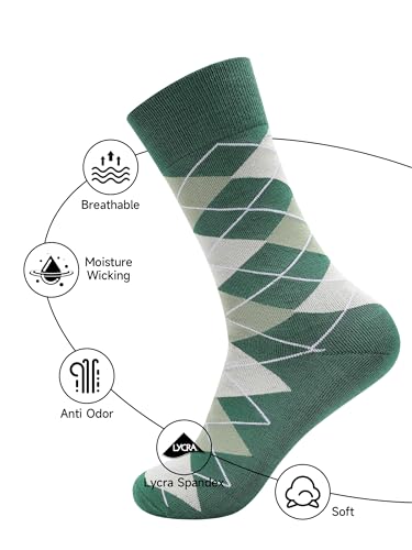 Mens Lightweight Dress Socks Combed Cotton Quick Dry Anti Odor Size 8-13 Dress Socks for Men3