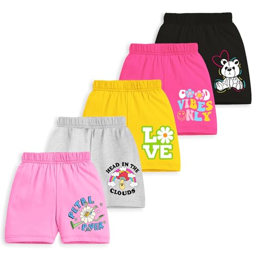 Image of Trampoline Kids Shorts Pack of 5 for Boys & Girls | Vibrant Multipack Summer Wear | Soft Cotton Blend | Comfy Fit for Daily Adventures | Breathable & Easy-to-Wear Essentials