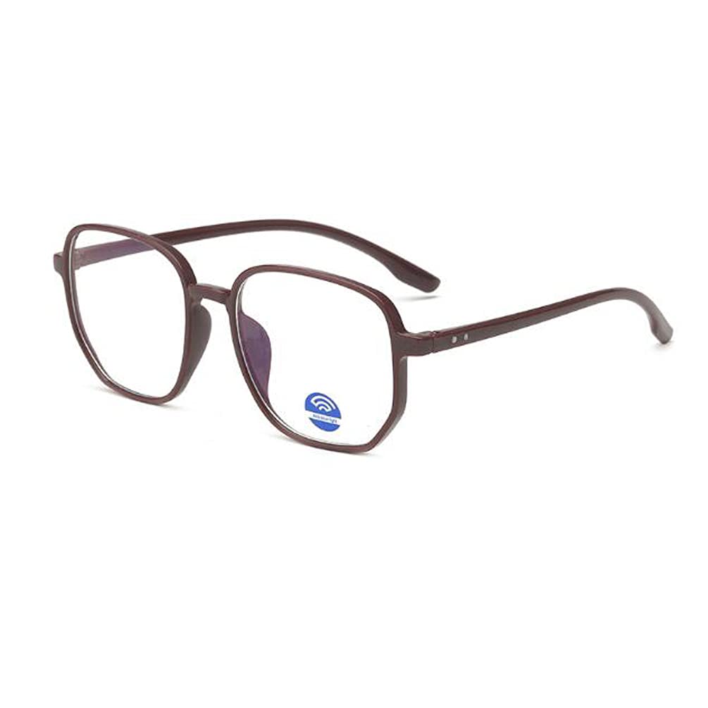 Weloveushop Anti-Blu-ray mobile phone glasses for men and women with irregular polygonal plain face no degree glasses frame