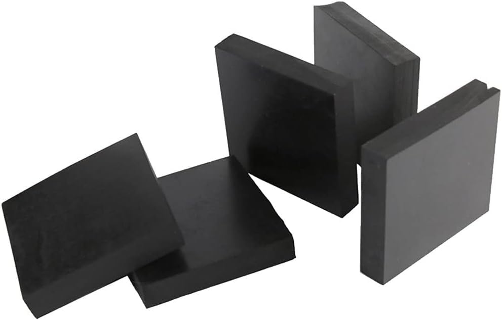 Plaque carrée en caoutchouc noir amortissant 150x150x20mm pour joint et isolation