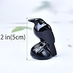 Natural Obsidian Crystal Raven Statue 2" Healing Crystal Handmade Sculpture Lucky Guardian Pocket Statues Reiki Meditation Office Home Decoration Gift - Image 2