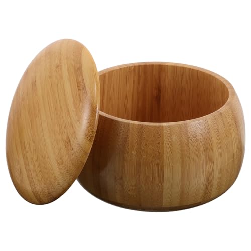 Veemoon Tarro de Madera Maciza para Piezas de Ajedrez Go, Contenedor Grande con Tapa...