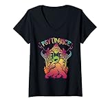 Photo Gallery donna colorato gorilla jungle animali psichedelici arte rosa maglietta con collo a v Photo Gallery donna colorato gorilla jungle animali psichedelici arte rosa maglietta con collo a v