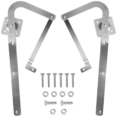 55-2 Attic Ladder Hinge Arms Compatible with Werner Mk5 WU2210 W2208 W2210 Heavy Duty Thick Galvanized Material Suitable for Werner Attic Ladders Manufactured After 2010 (55-2)