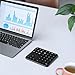 iClever Bluetooth Number Pad, Portable Wireless Number Pad, Aluminum Rechargeable 35-Keys Numeric Keypad for Multi-Devices, Compatible for Laptop, Mac, iMac, Tablet, PC and Desktop