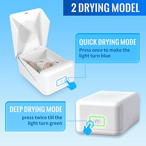Hearing Aid Dryer Electronic Dehumidifier Ear Amplifiers Uv-Led Ultraviolet Rays Sterilize Removes Sweat & Moisture Efficiently With Heat And Fan #TOP5
