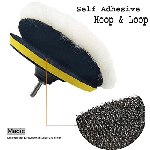 Image of DIY Crafts 2 Pcs, 2 inch inch Only Wool Pad, Only Wool Pad, Polishing Drill Buffing Felt Pads Waxing Sealing Glaze Finishing Glass Scrac(2 Pcs, 2 inch inch Only Wool Pad)