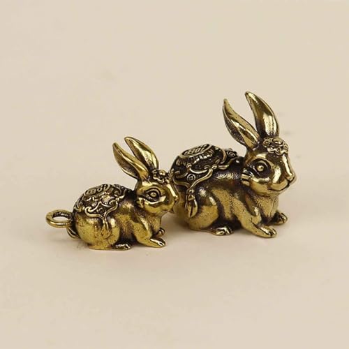 Set de 4 Figuras Decorativas de Conejo en Latón miniatura 5