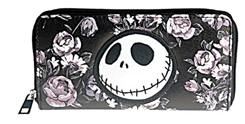 Jack With Flowers Zip Around Hand Purse Clutch Wallet