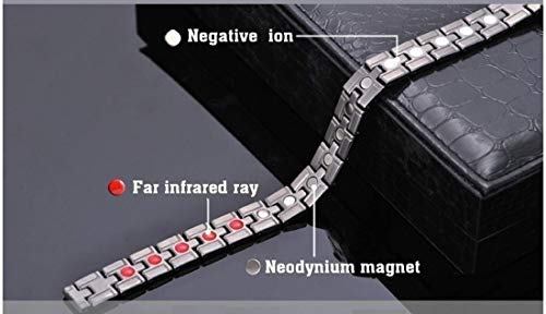 Pulseira Magnética Fir Energética Bracelete Titânio Unissex