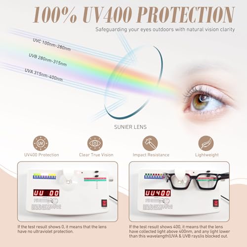 Image of Sunier Oversized Thick Square Fake Clear Lens Glasses Women Men 100% UV400