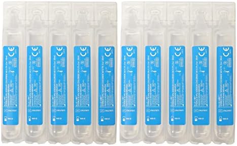 10 Pack of CMS Medical 20ml First Aid Sterile 0.9% Sodium Chloride Eye Wash Pods