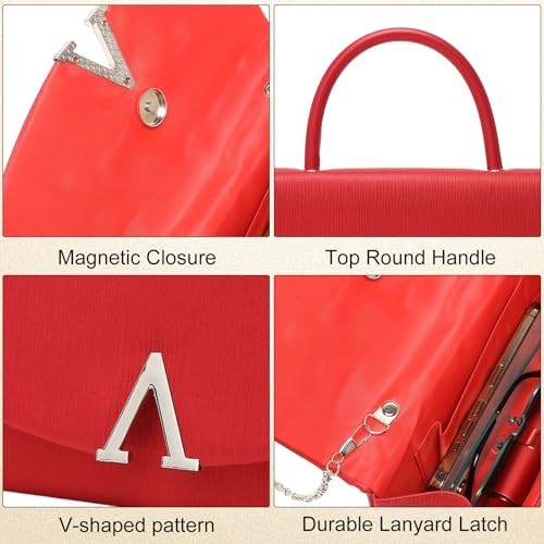 Image of Evening Clutch Purse for Womens Crossbody Shoulder Handbags Wedding Bag Cocktail Purses with Detachable Chain