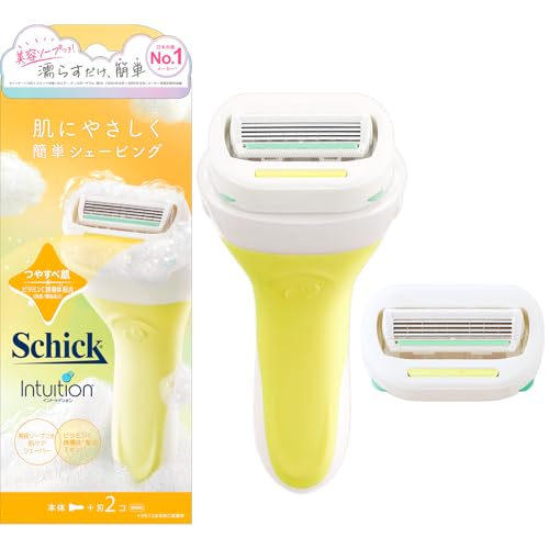 Schick(シック) イントゥイション つや肌 ホルダー（本体＋刃２コ）女性用 カミソリの商品画像（Amazon）