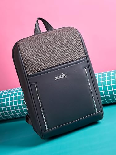 Image of ZOUK Olina Daypack for Women - Convertible Backpack with Laptop & iPad Compartments | Stylish Handcrafted Office & Travel Bag with Water-Resistant Lining & Dual Straps |