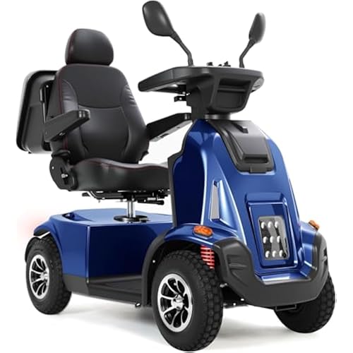 Ecomobi All-Terrain Heavy Duty Mobility Scooter for Seniors & Adults, 1000W Powerful Motor, 550 lbs Weight Capacity, 32 Mile Extended Range, 9 MPH, 13” Pneumatic Tires, Full Suspension, FDA Cleared