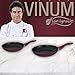 San Ignacio PK1321 - Set di padelle VINUM-Ø20/24 cm, in alluminio forgiato, manico ergonomico Soft Touch con set speciale gas e vetro