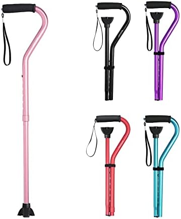 BeneCane Walking Cane for Men & Women Adjustable Cane with Offset Soft Cushioned Handle -Portable Lightweight Sturdy Mobility Walker Aid for Elderly, Seniors Collapsible Cane