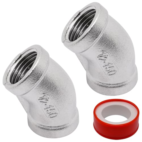 S SYDIEN 45 Degree Elbow 2PCS, 1/2