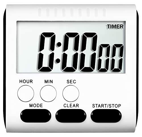 Tanmalan Timer-Big Kitchen Clock & Alarm Count Up & Count Down (Black) #TOP1