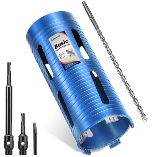 Foret diamanté 102 mm avec adaptateur SDS Plus et foret de centrage pour maçonnerie et pierre