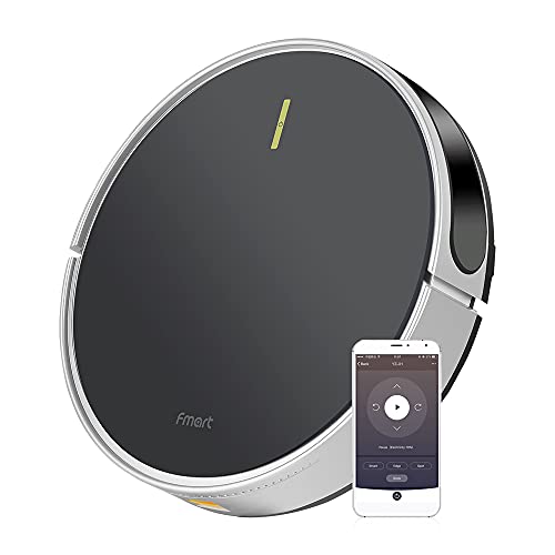 FMART Aspirateur Robot Laveur 1800Pa Robot Nettoyeur de Sol avec HEPA WIFI pour Poils Animaux Intelligente Robot Aspirateur Cover