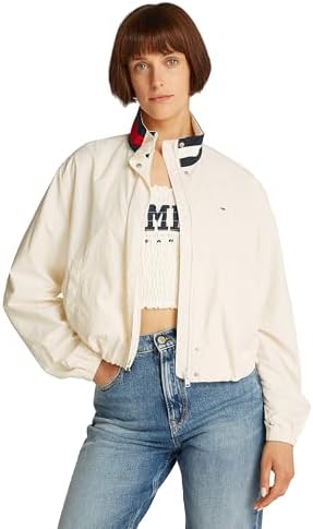 Tommy Hilfiger TJW ESSENTIAL JACKET EXT Kadın Ceket, Beyaz, S - Görsel 1